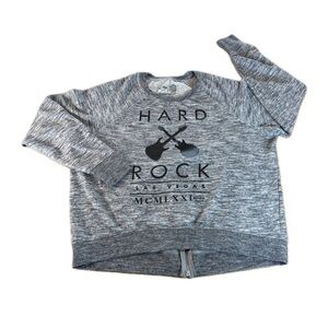 Hard Rock Miami Florida Women’s Grey Sweatshirt zipper detail in back size large